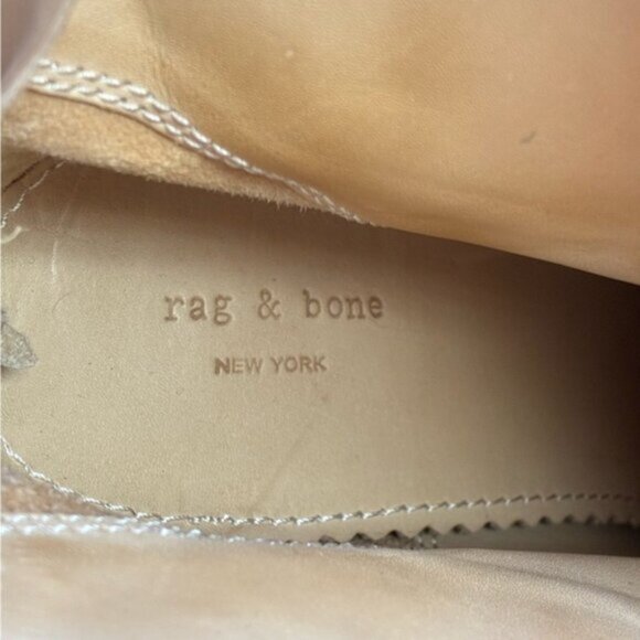 Rag & Bone Women’s Newbury Heeled Ankle Boots Distressed Brown Suede Size 37 - Picture 12 of 16